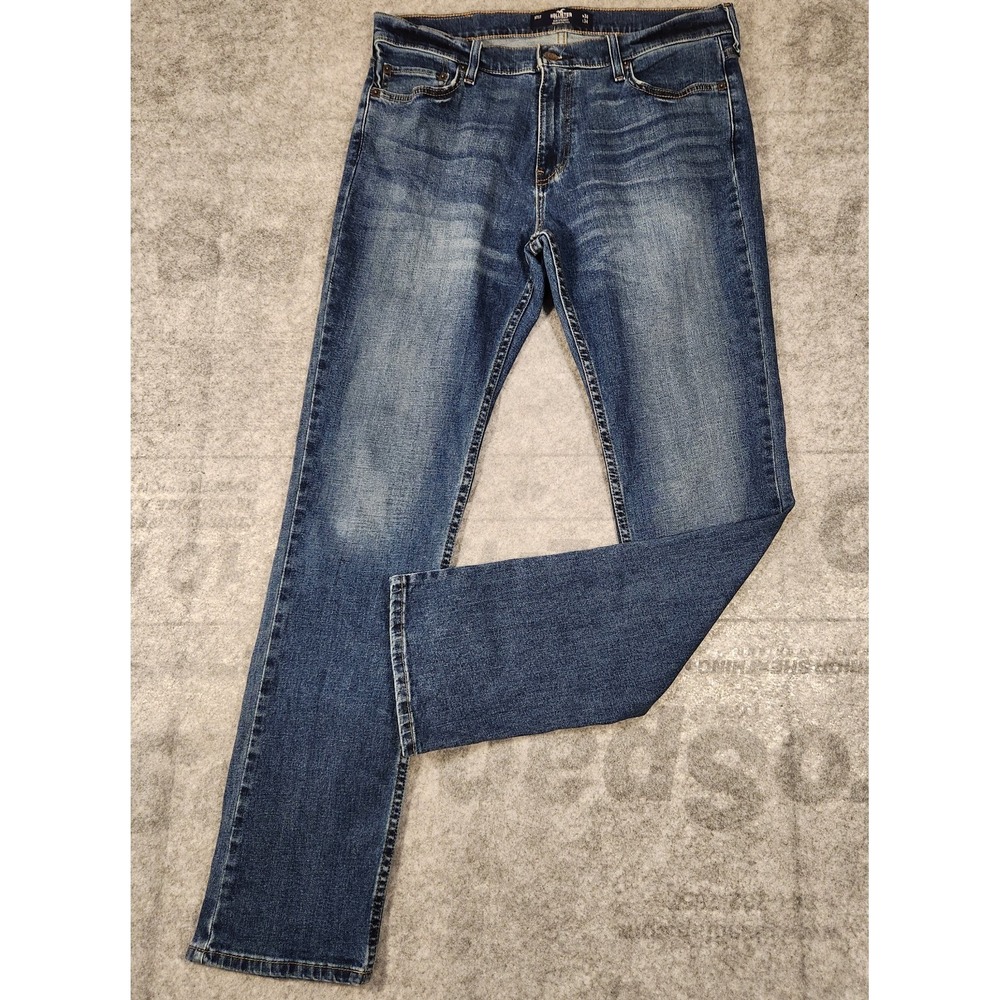 Hollister‎ Jeans Men's 34x31 Blue Slim Straight Epic Flex Mid Rise
